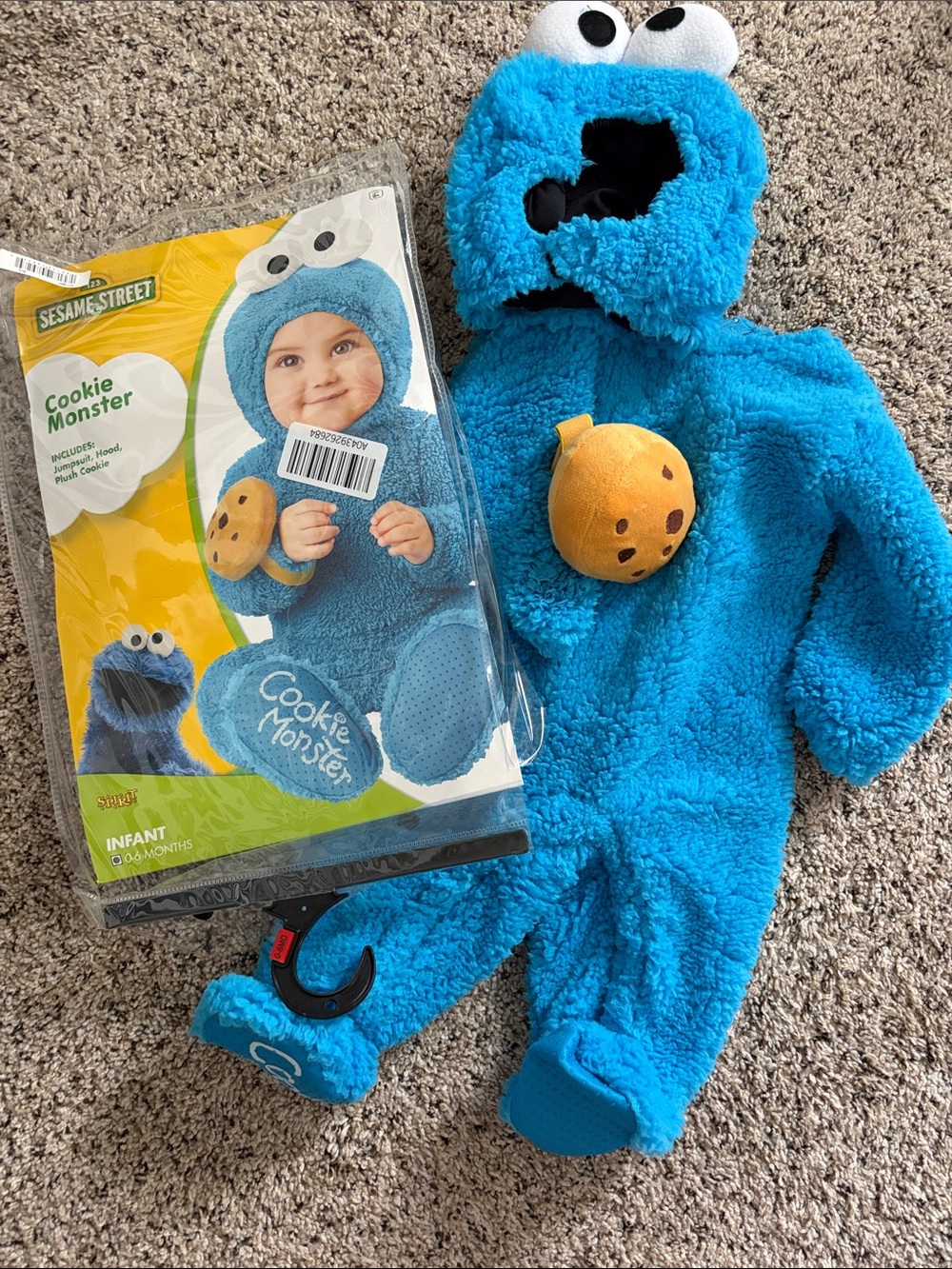 Cookie Monster Infant Costume - Bright Blue Plush